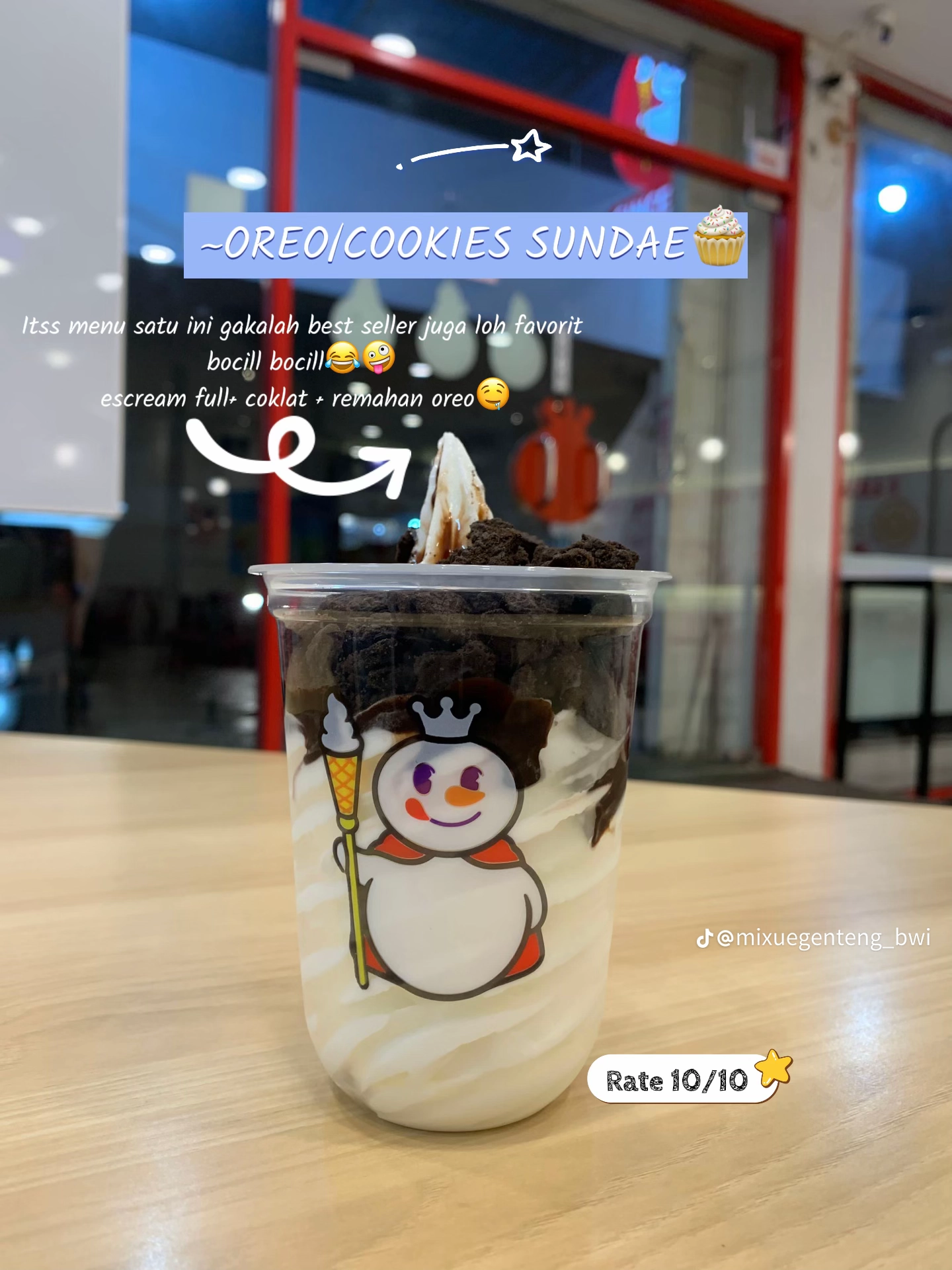 Menu Mixue