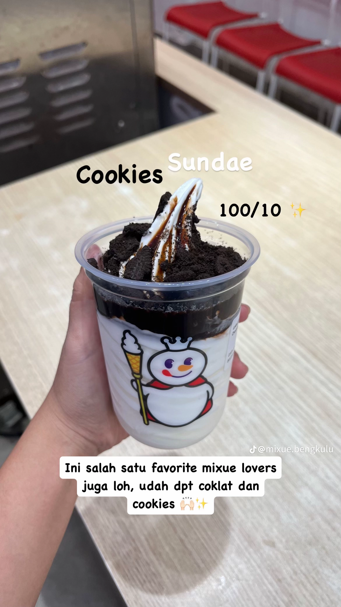 Menu Mixue