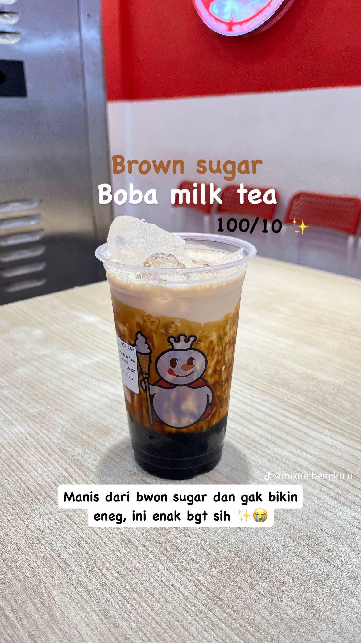 Menu Mixue