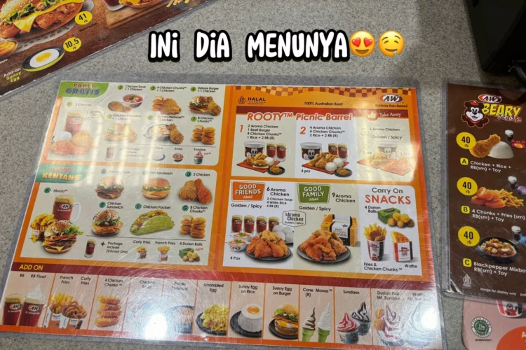 A&W Menu