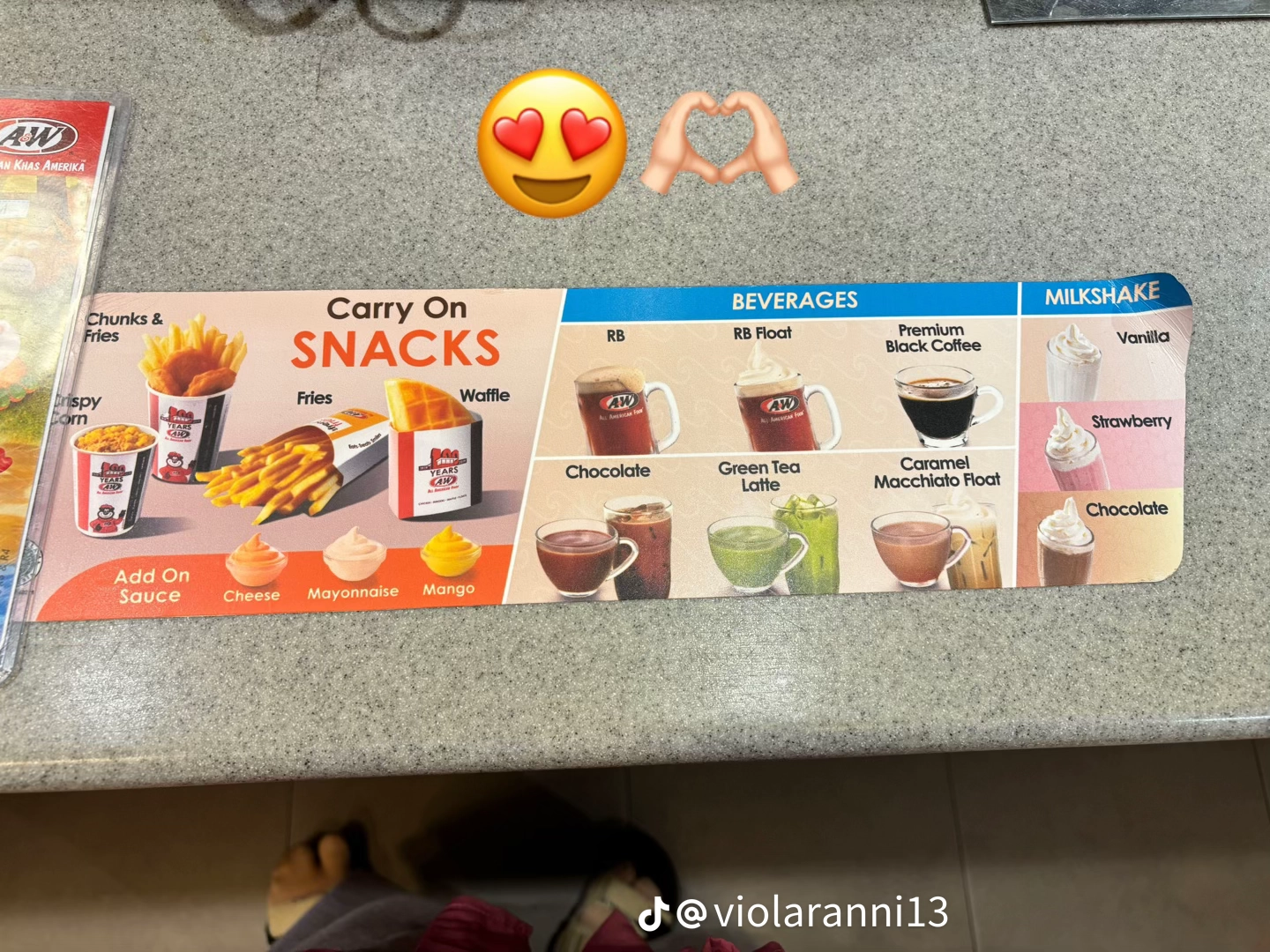 A&W Menu