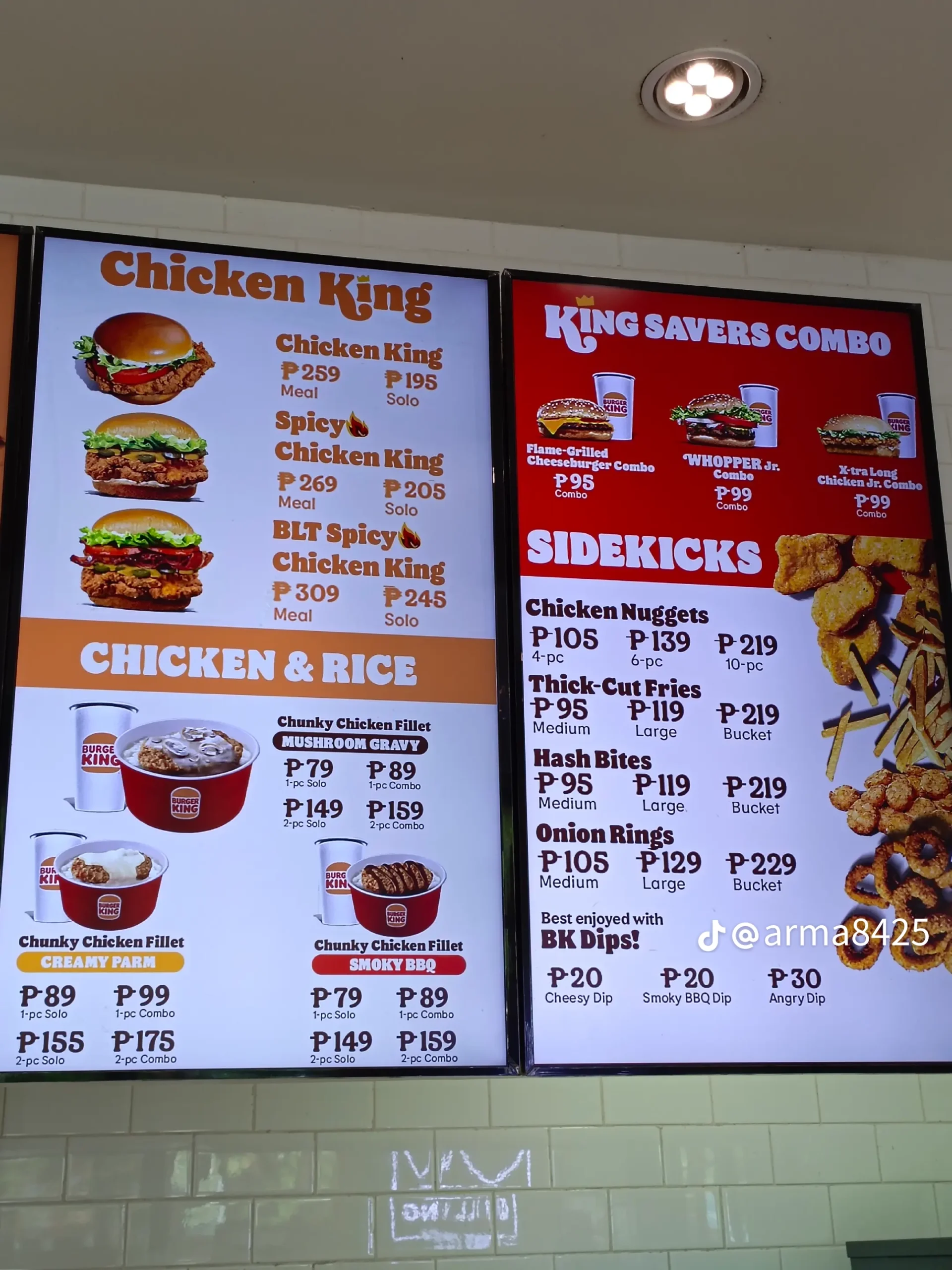 Burger King Menu