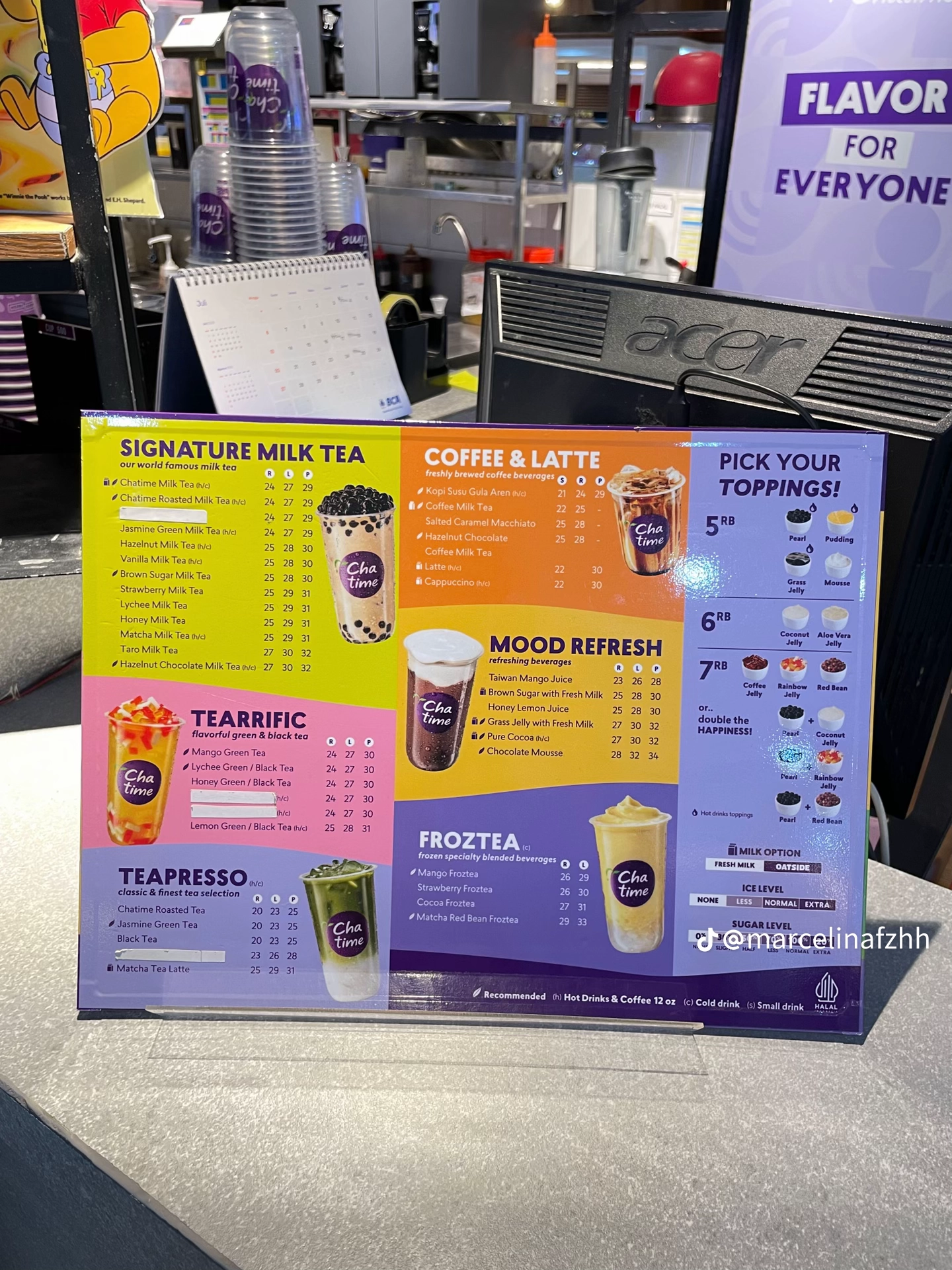 Chatime Menu
