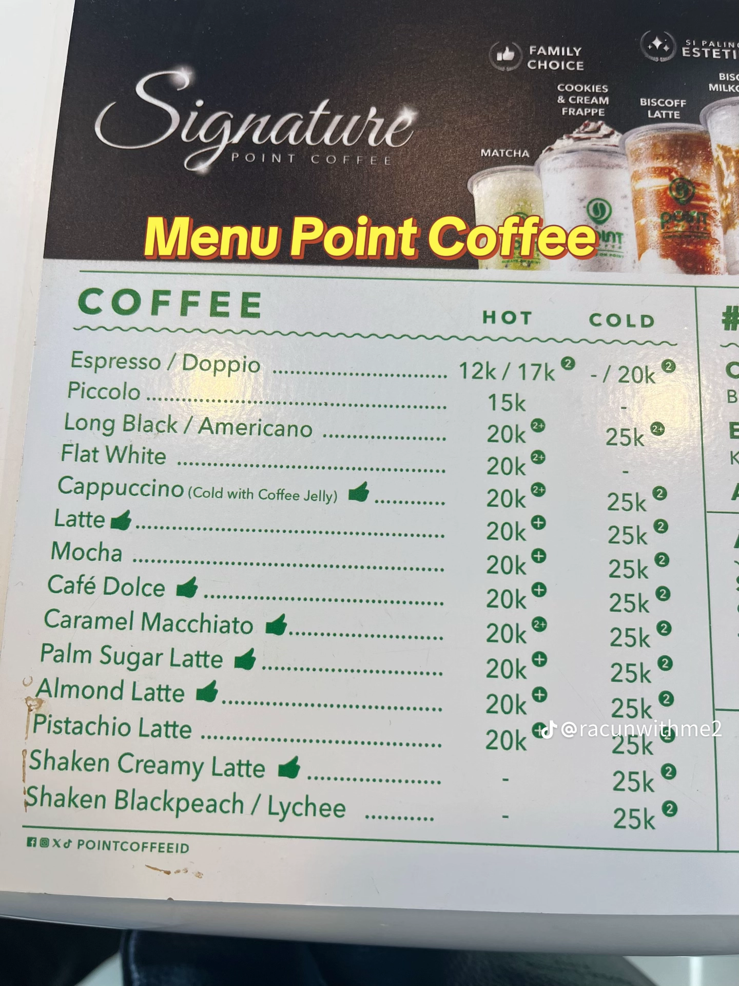 Harga Point Coffee