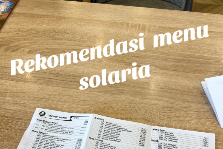 daftar menu solaria