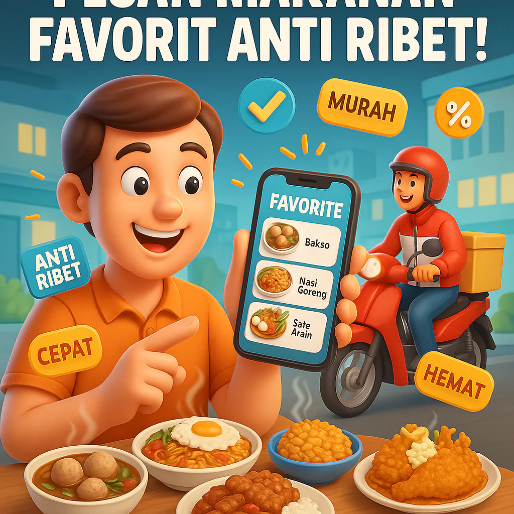 pesan makan online - cara pesan makanan favorit lewat ojol aci