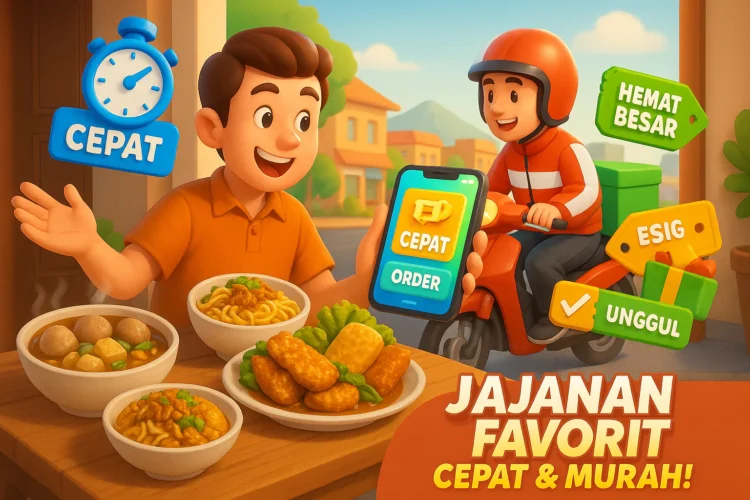 Ojol ACI antar makanan Malang