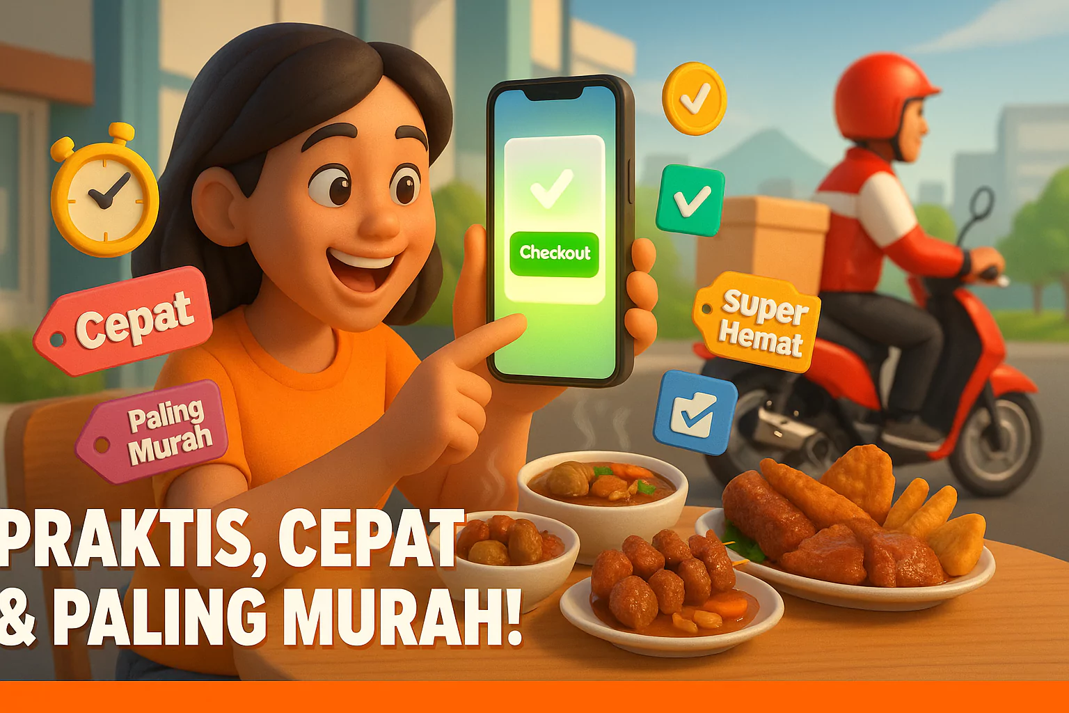 Pesan makan online - Cara pesan makanan lewat Ojol ACI