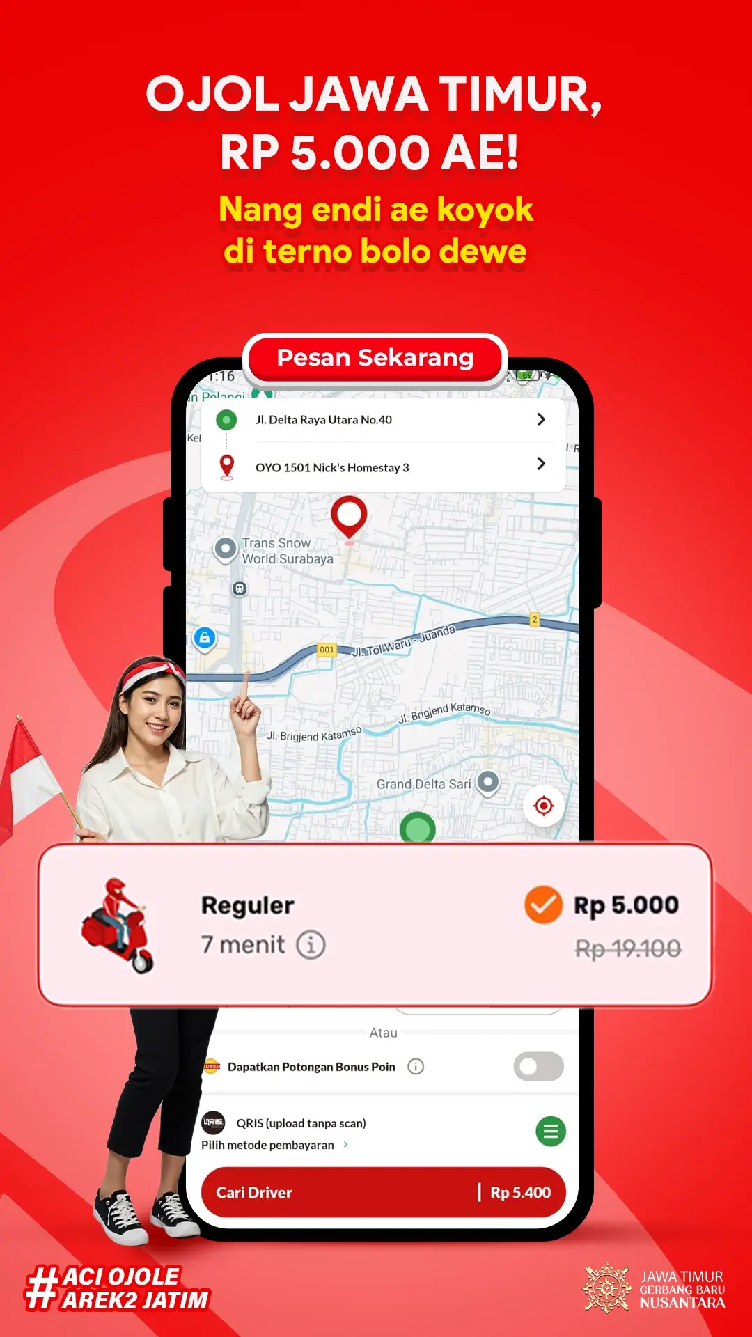 Promo ACI RIDE Tarif 5 Ribu